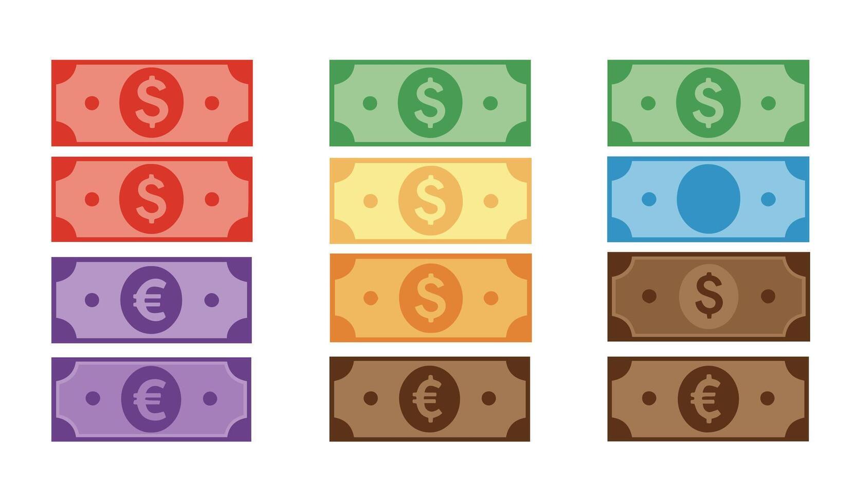 Financial Banking Money Icons for Global Economy and Business Growth vector