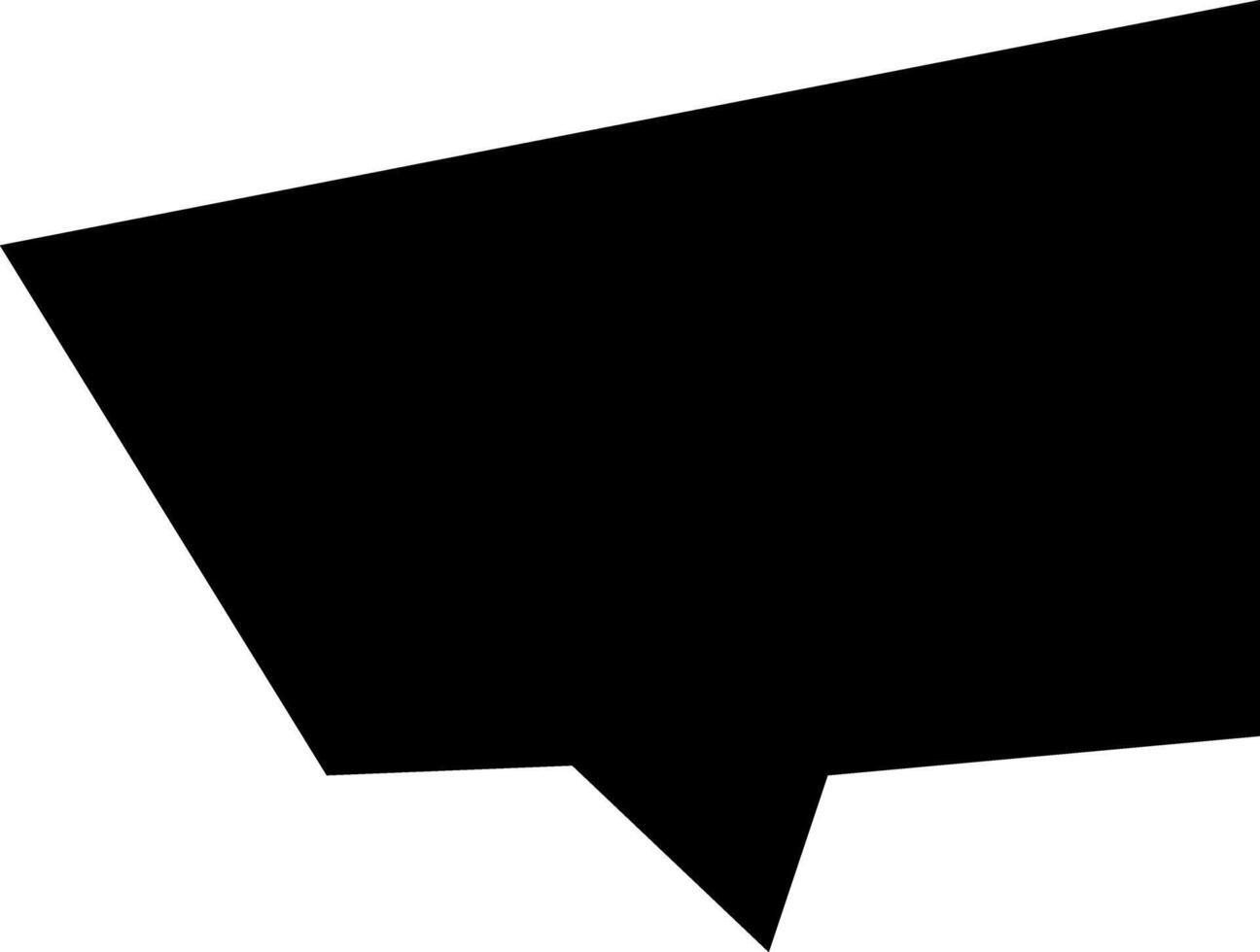 Empty Comic Chat Bubble. Bold Black Speech Balloon for Text and Conversation. illustration vector