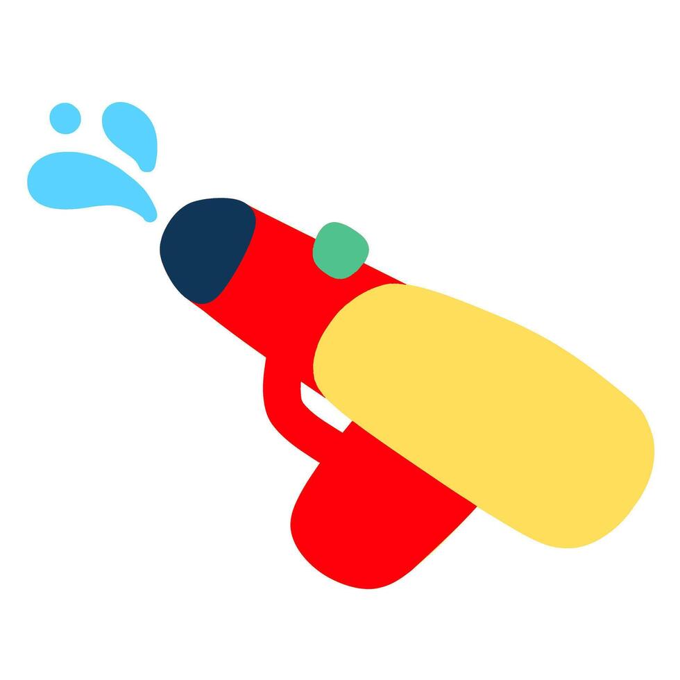Water Gun Illustration Hand Drawn Fun Toy for Songkran Festival vector
