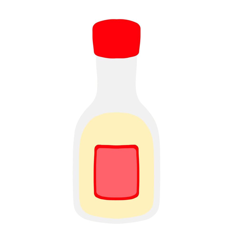 Thai Scented Water Illustration Hand Drawn Traditional Aroma Bottle vector