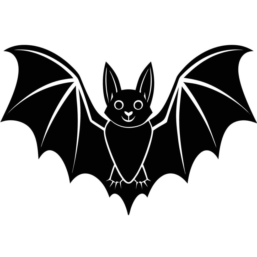 Flattened Bat Displayed on a Pristine White Background vector