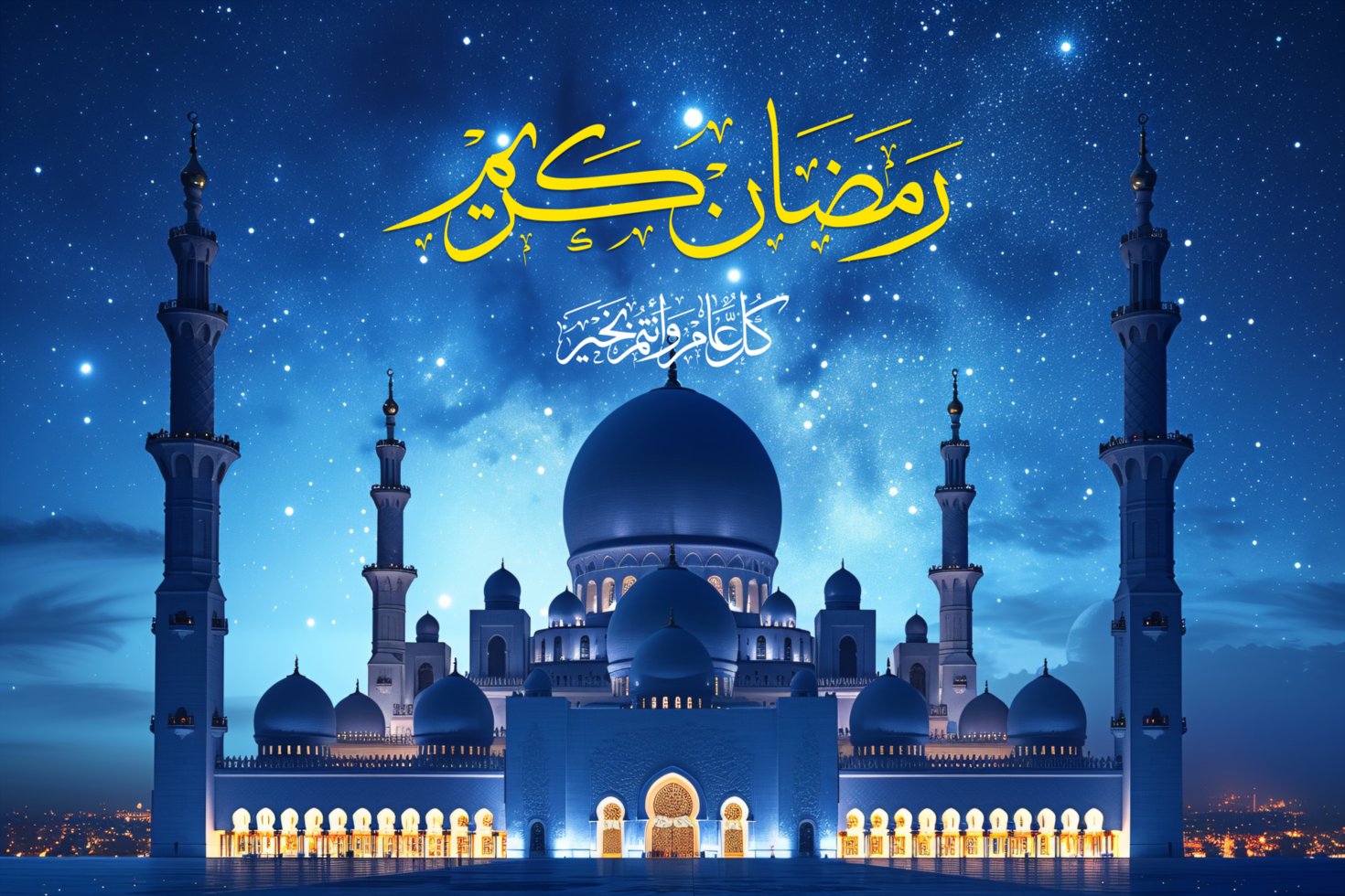 Luxury Ramadan Iftar Buffet Poster with Elegant Lanterns, Calligraphy, and Glowing Arabic Pattern Background psd