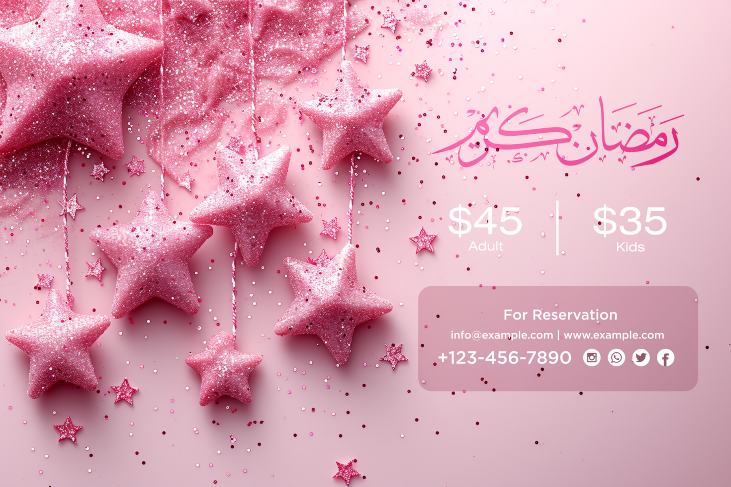 Ramadan Hanging Stars illuminate your celebrations with spiritual warmth and cultural festive psd