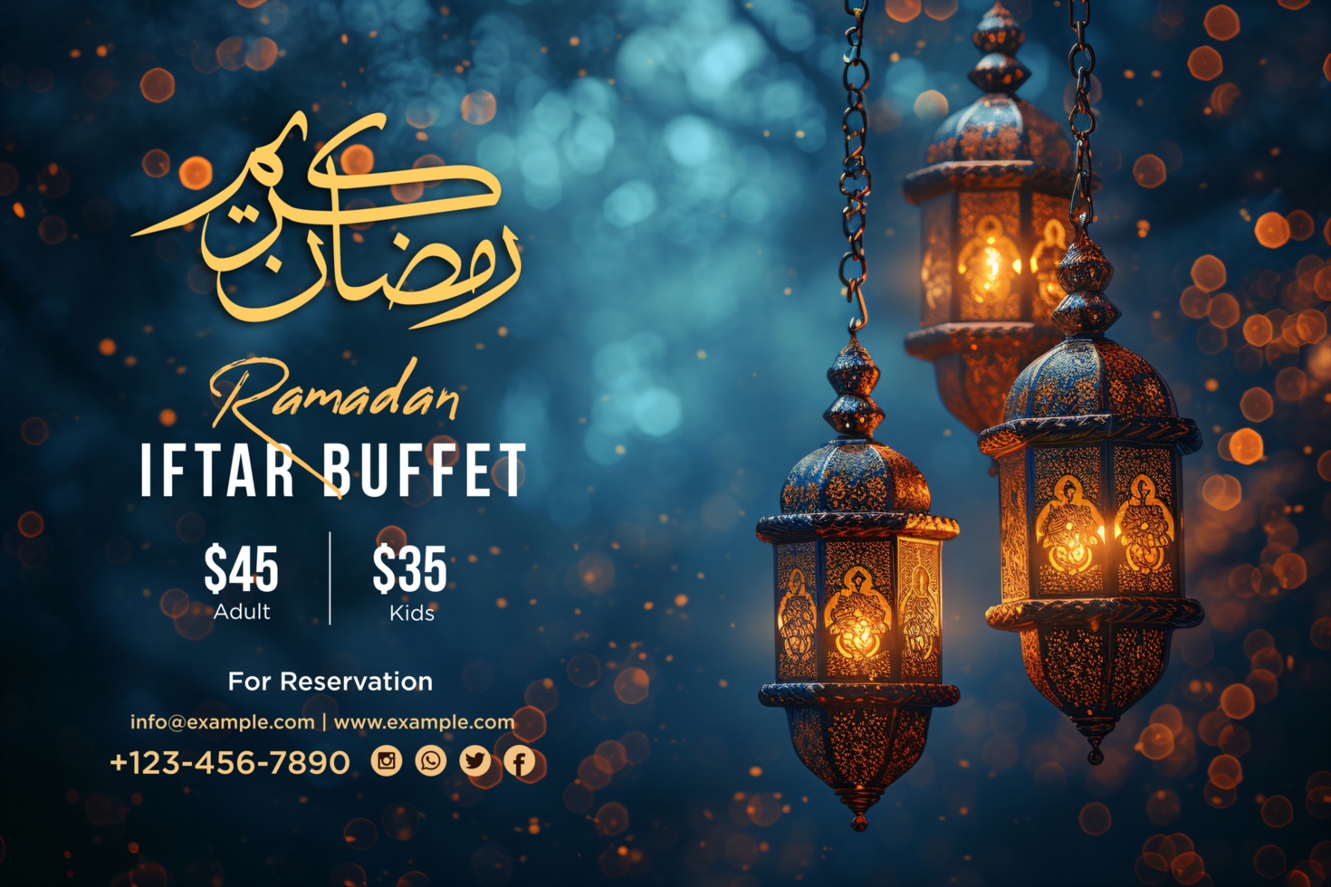 Ramadan Hanging laltain Banner for a Joyous and Decorative Festive Vibe psd