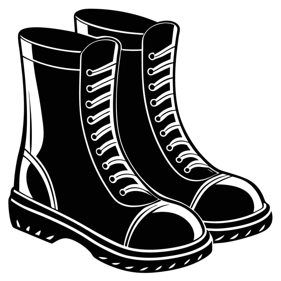Isolated Brown Boots on White Background for Ecommerce or Catalog Use vector