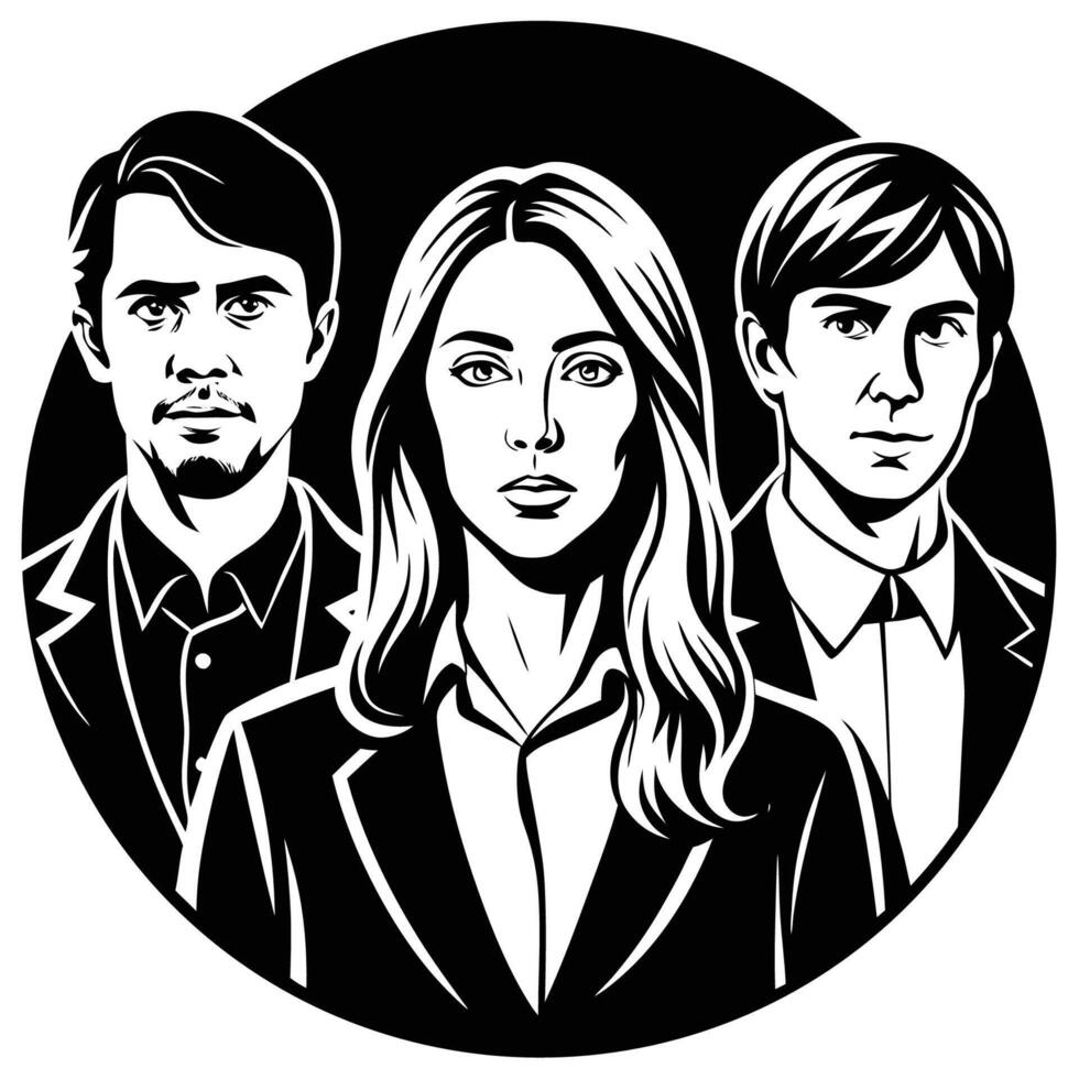 Isolated Collection of Flat Design People on White Background vector