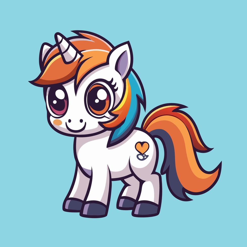 Vibrant and Playful Rainbow Pony Character with Illustration for Creative Designs vector