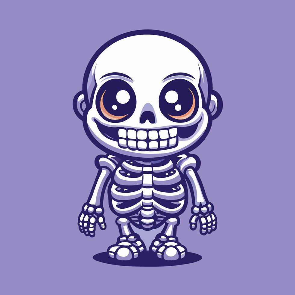 Vibrant and Captivating Skeleton Illustration in Pop Art Style vector