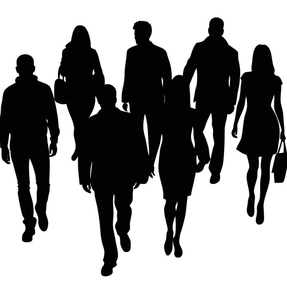 Eerie Shadows of Mysterious Silhouettes on a Pristine White Canvas vector