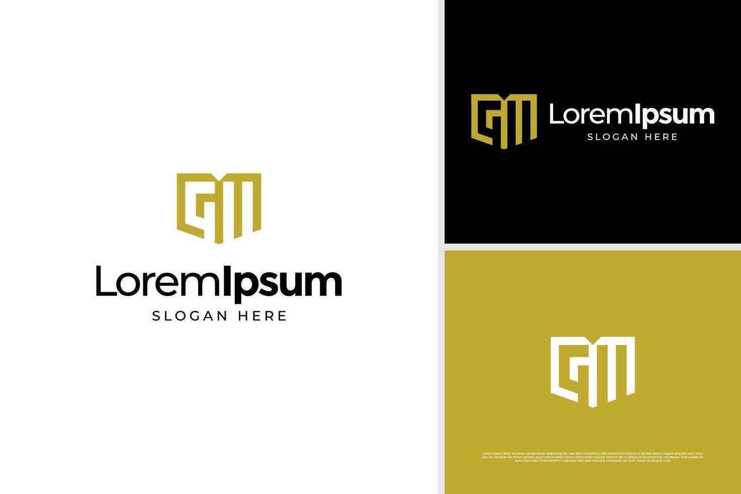 Minimalist letter G or M pillar logo design. Initial G M Law Firm logo design template vector