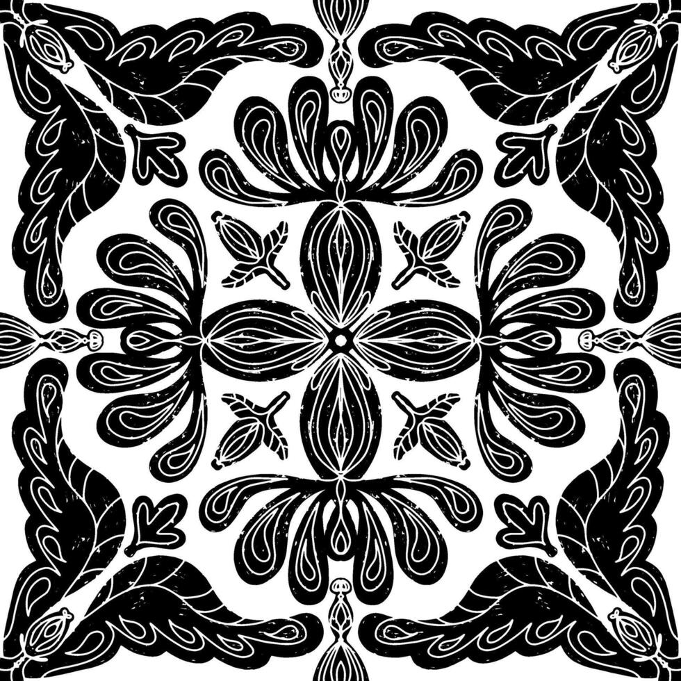 a black and white floral. design vector