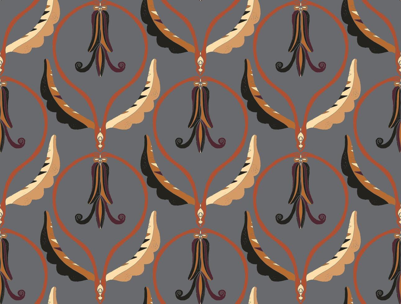 a pattern with a leaf design on it vector