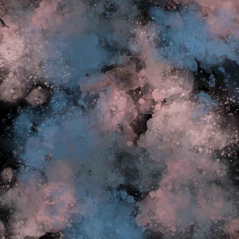 a painting of pink and blue paint splatters vector