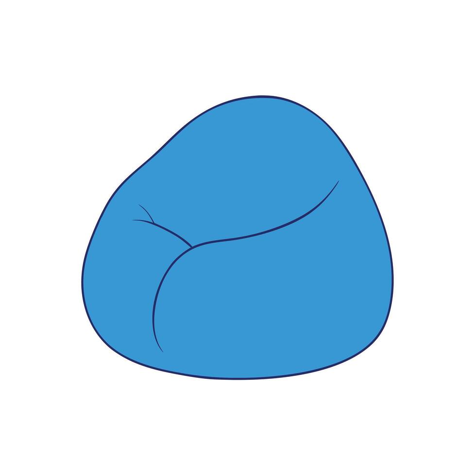 Comfortable Bean Bag Chair Illustration vector