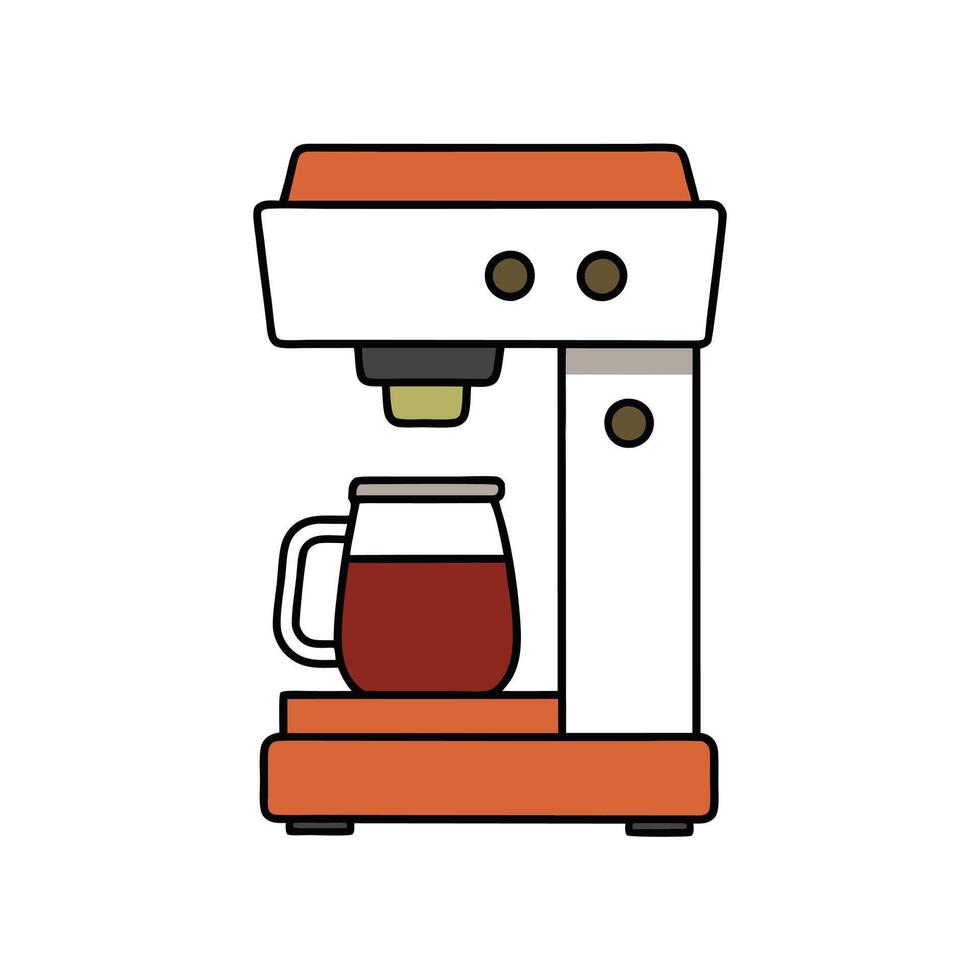 Modern Coffee Machine Illustration vector
