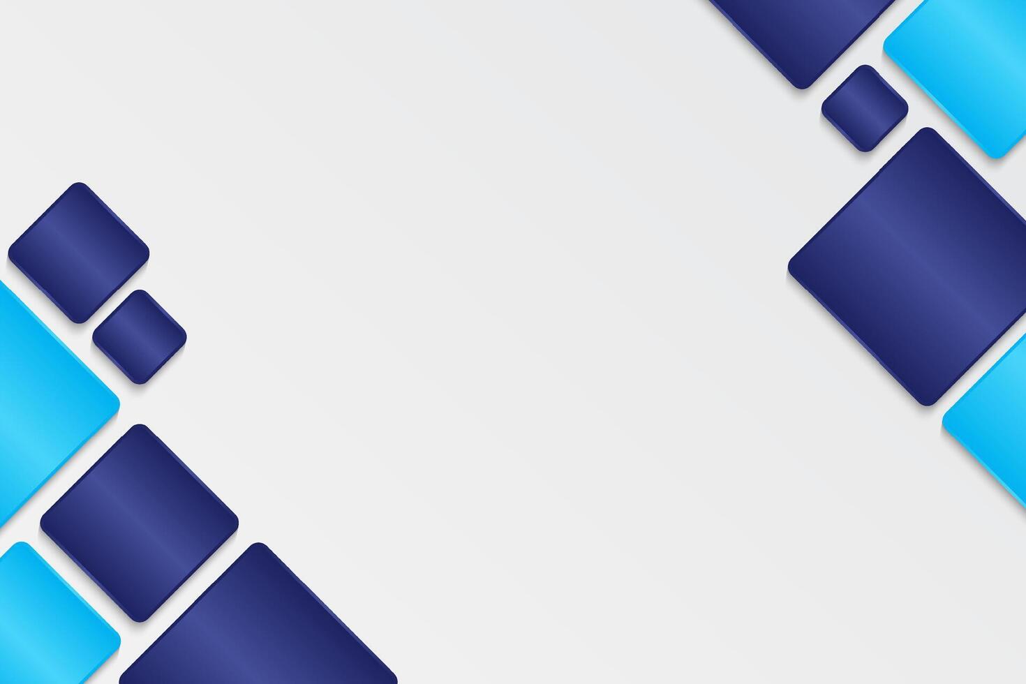Blue geometric squares background design vector