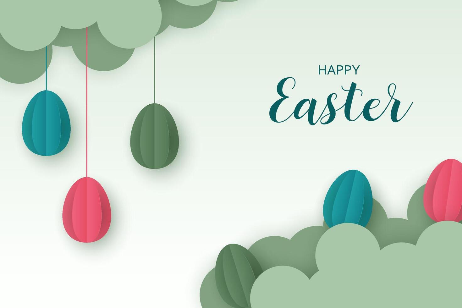 Easter background with Easter egg illustration vector
