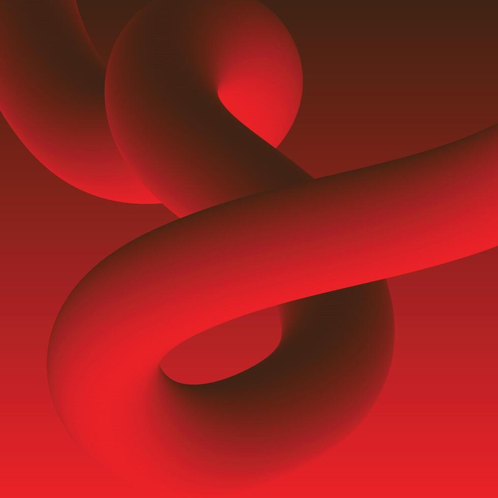 Abstract Red Fluid curve line Modern background design vector