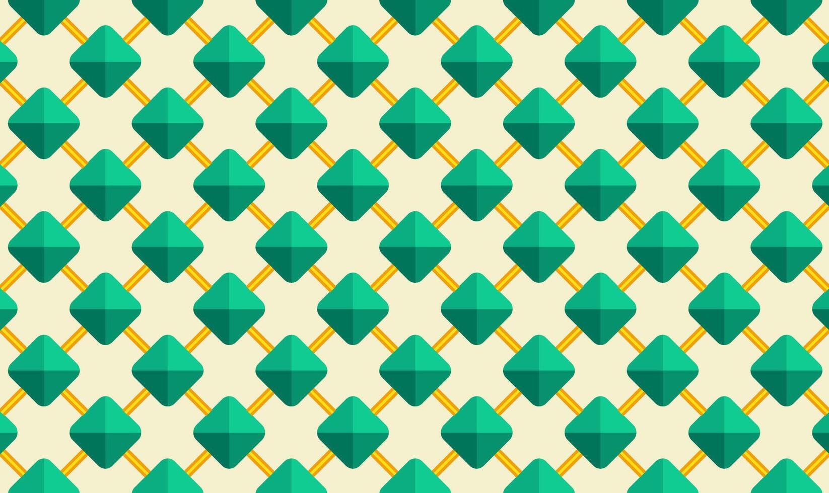 Green Diamond Pattern Background with Geometric Texture vector