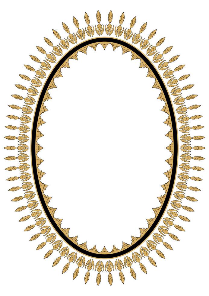 Ornate Vintage Classic Frame Ethnic Border Style. vector