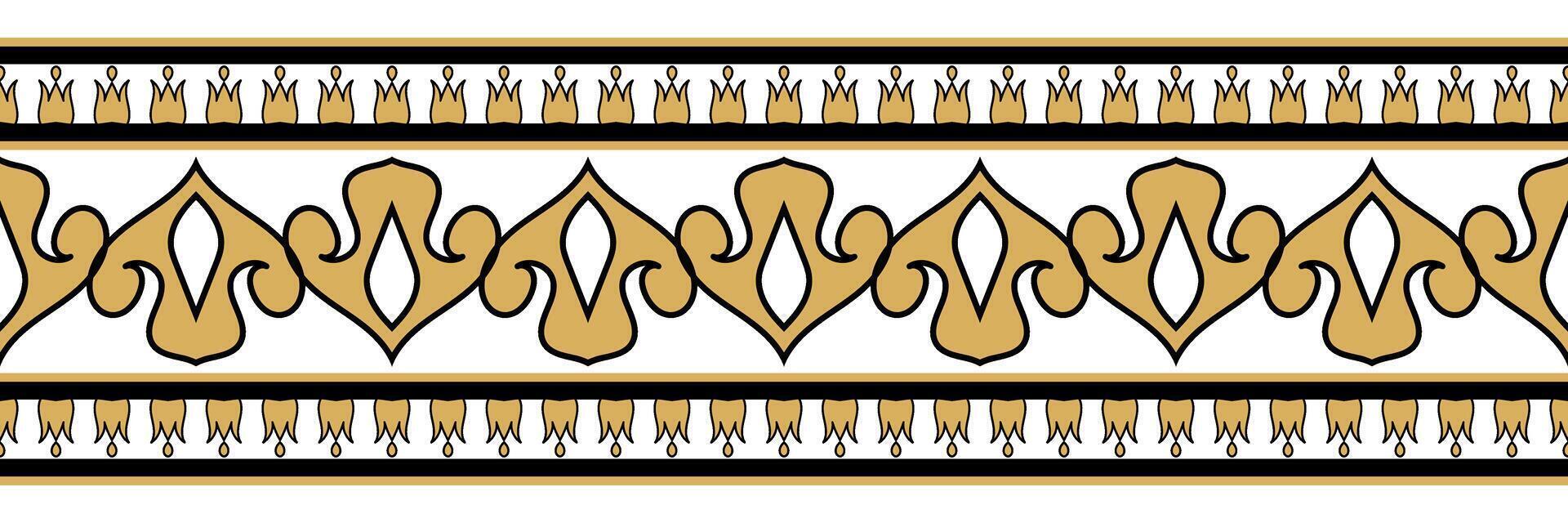 Vintage Indian Ethnic Fabric Border Pattern Design. vector