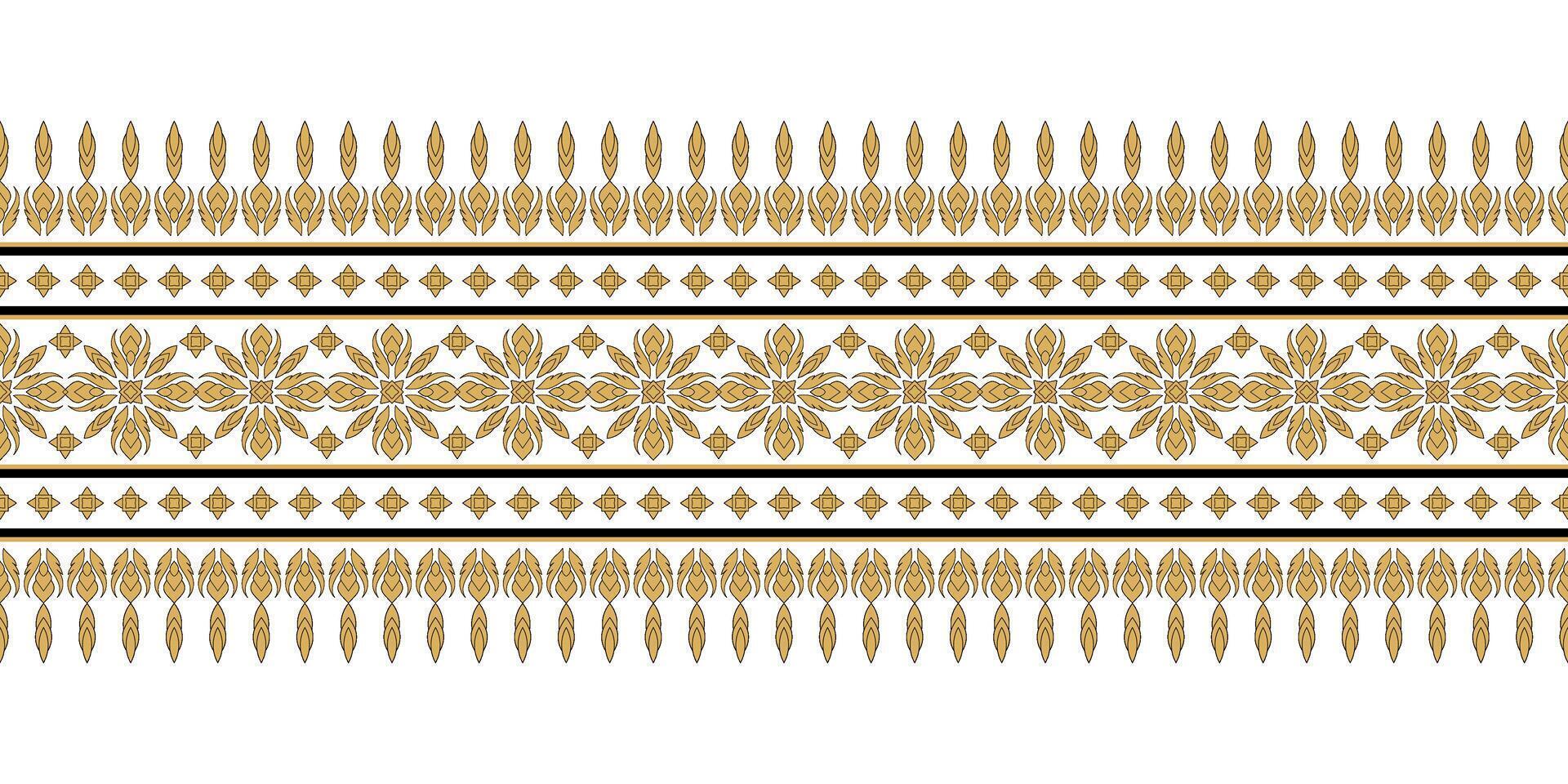 Seamless Vintage Ethnic Classic Motif Pattern Design. vector