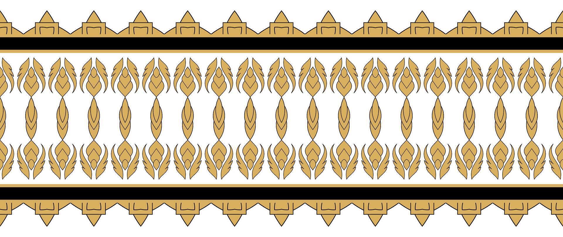 Vintage Ethnic Border Classic Motif Pattern Design. vector
