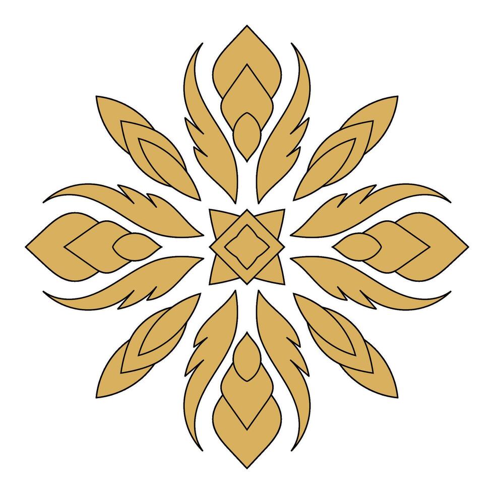 Vintage Mandala Ornamental Ethnic Classic Damask Pattern. vector