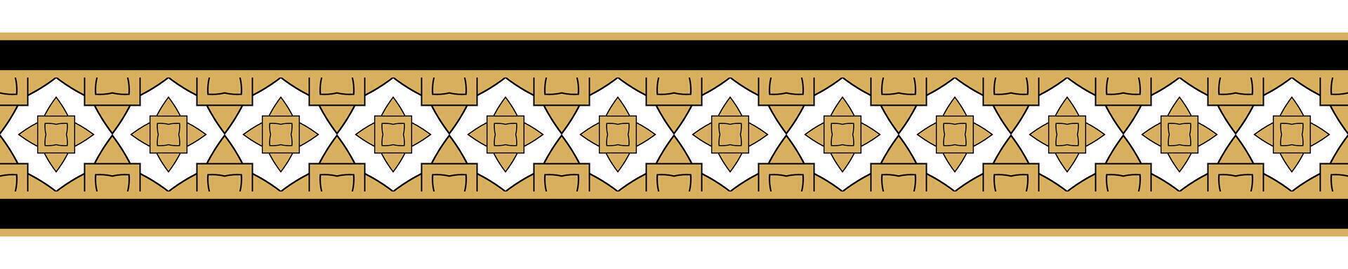 Ethnic Motif Vintage Classic Border Pattern Art. vector