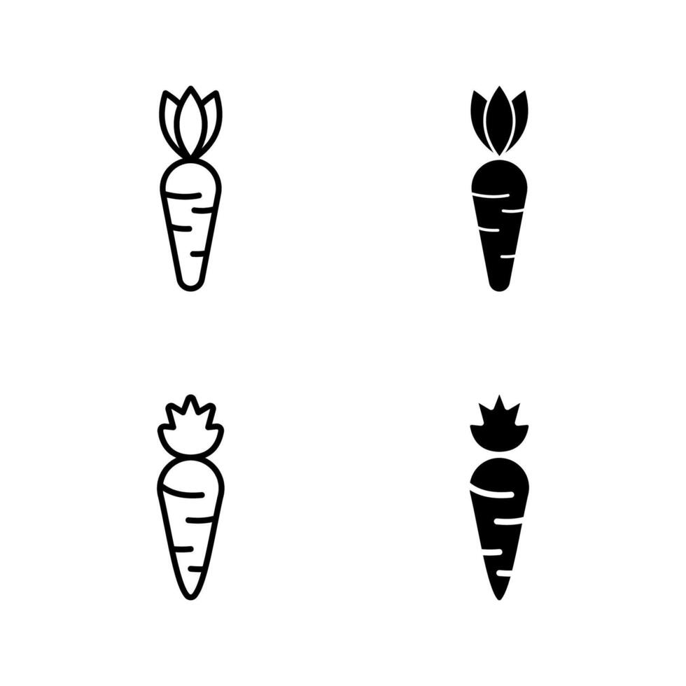 carrot icon set.. vector