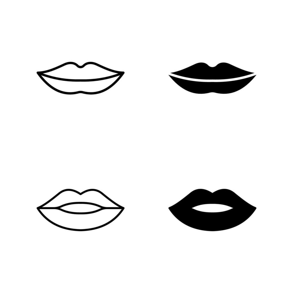 lips icon set.. vector