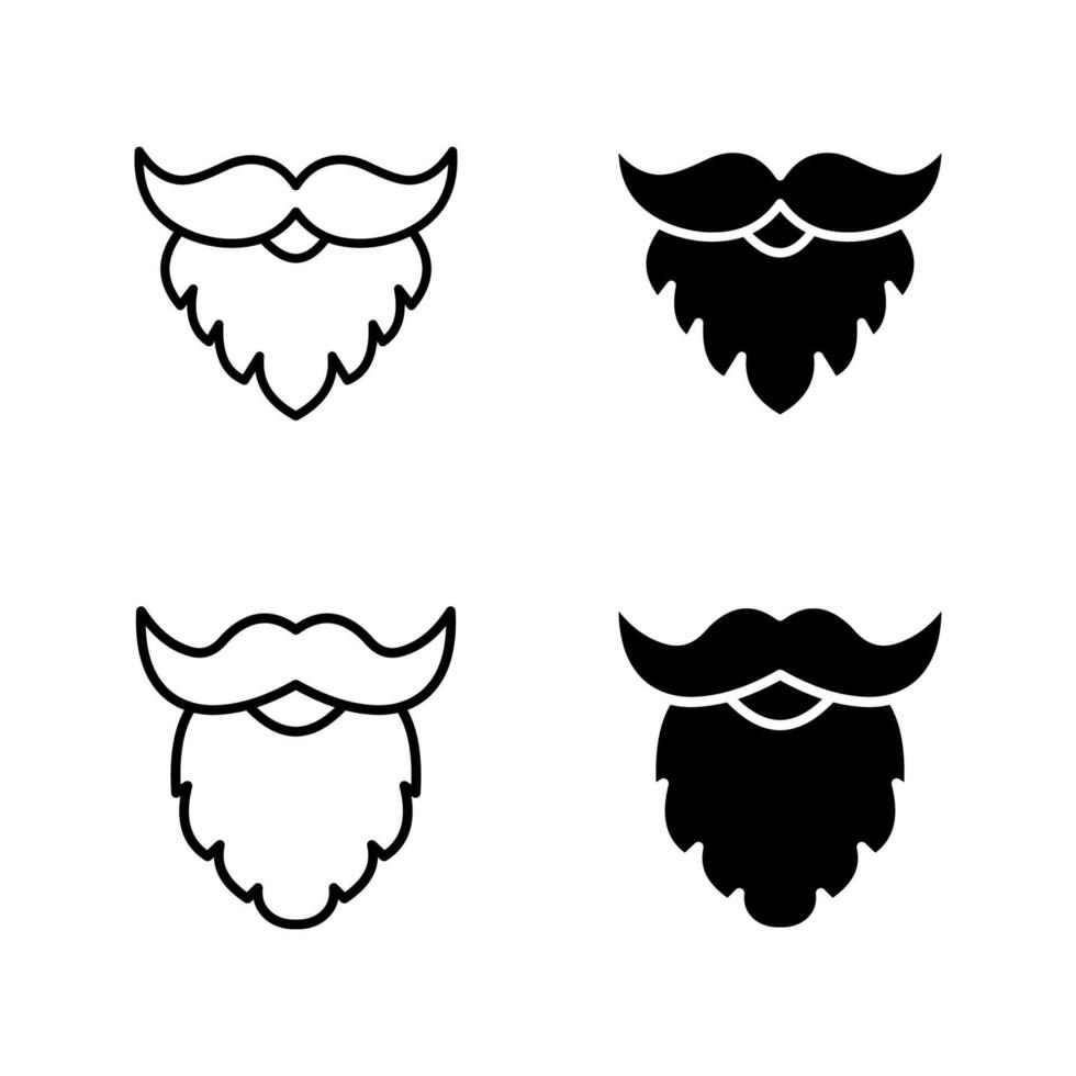 leprechaun beard icon set. vector