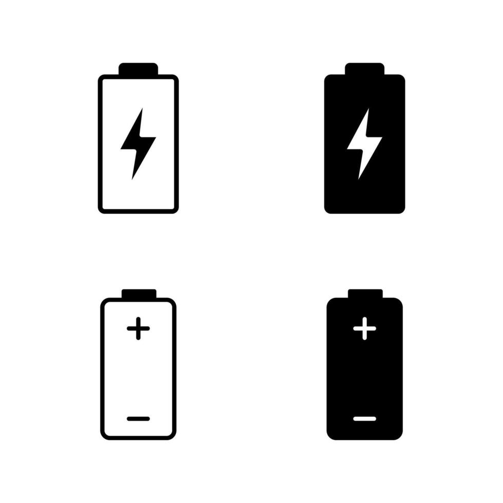 battery icon set. vector