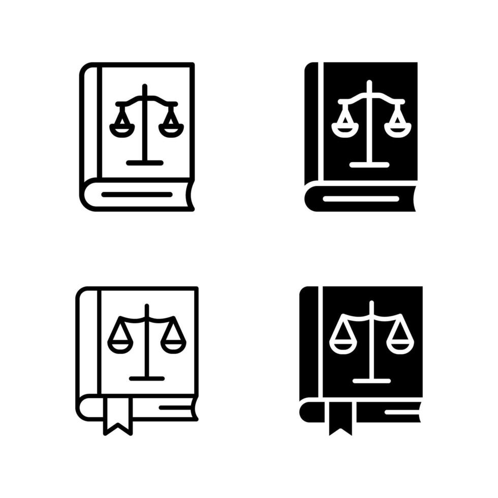 law book icon set vector