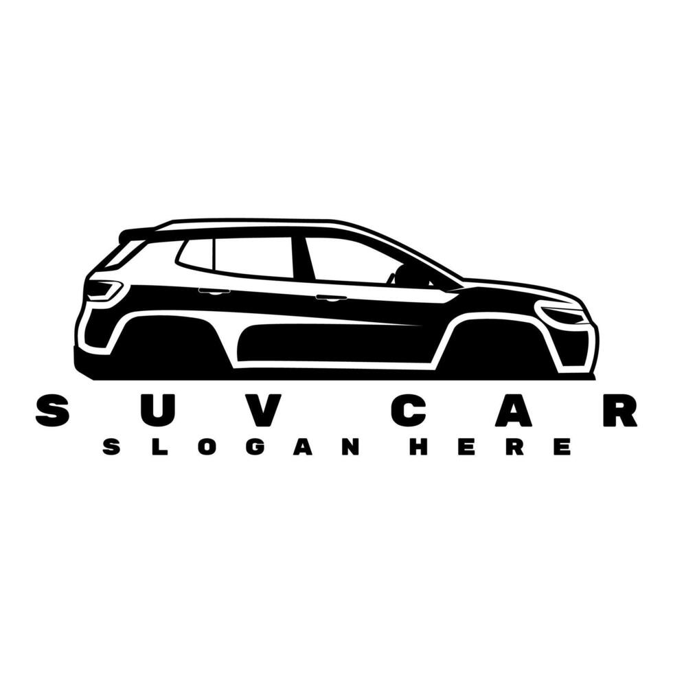 suv cars from side logo design art vector