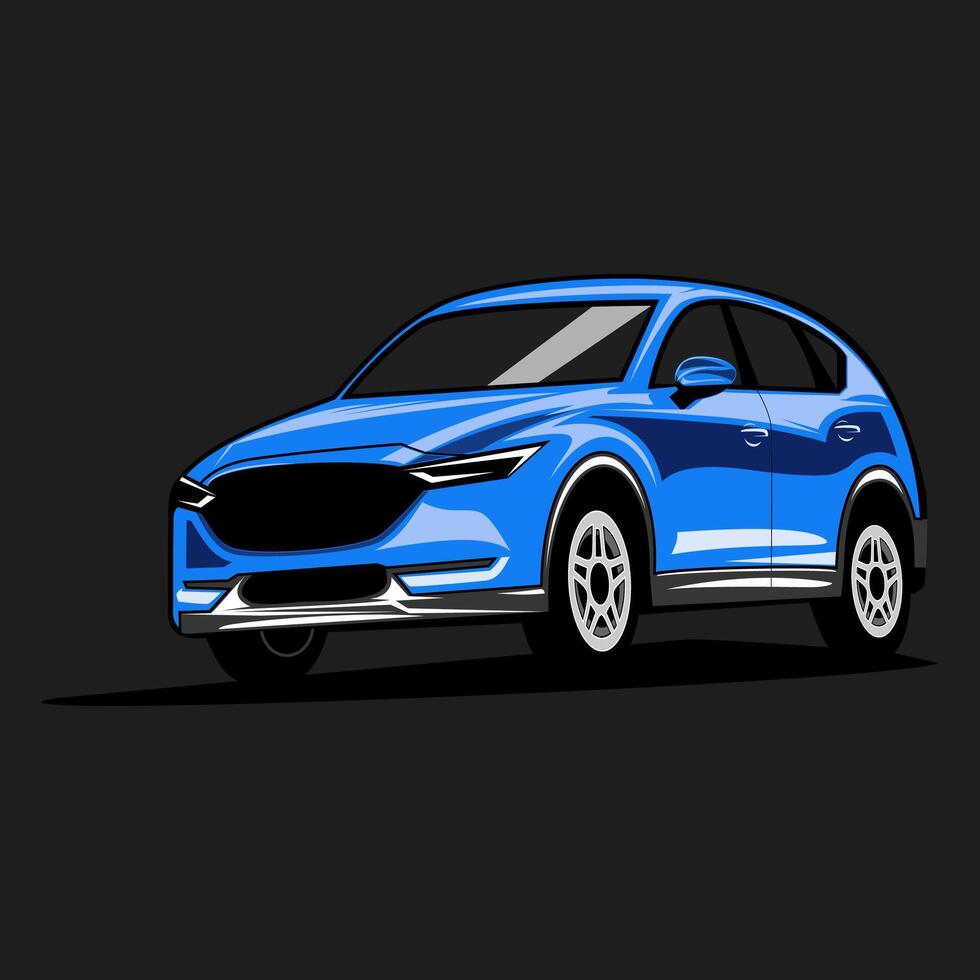 suv car side front view illustration design art vector