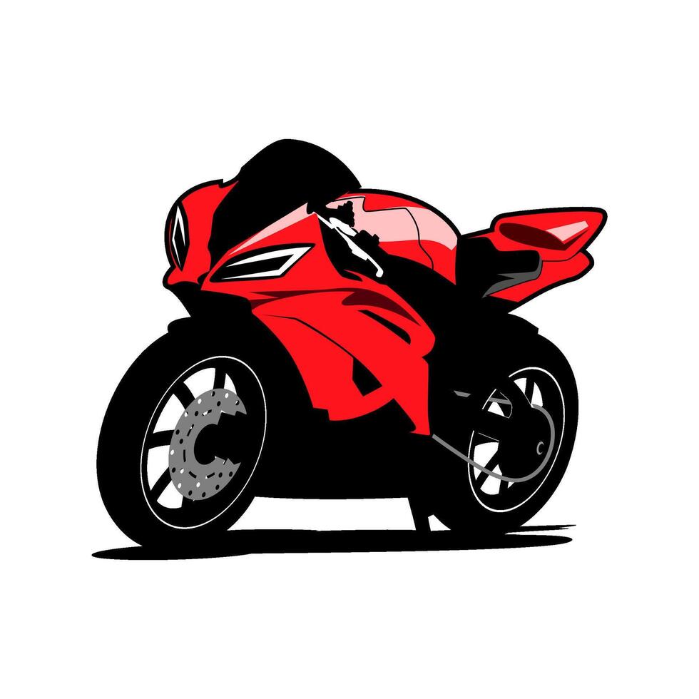 motor bike red sport illustration design art vector