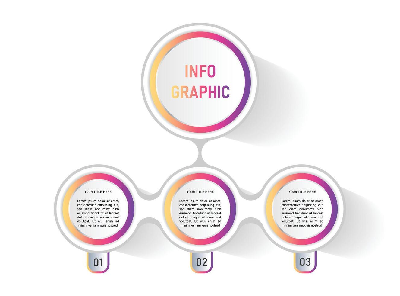 Modern business infographic template design for for process diagram, presentations, workflow layout, banner, flow chart vector
