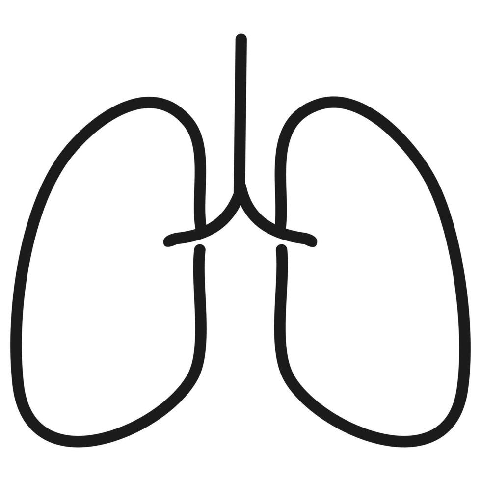 Lungs icon. Bronchi illustration isolated on a white background. vector
