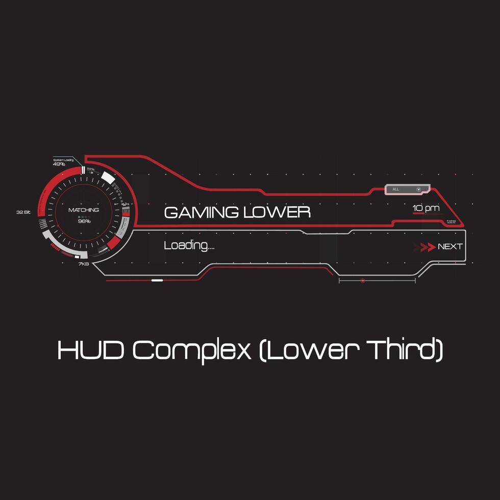 Gaming Lower Third vector