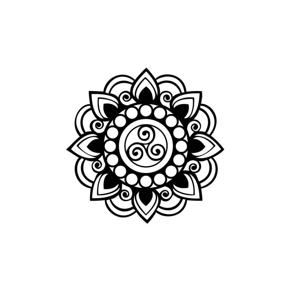 Flower Mandala, Vintage decorative elements. Oriental pattern, illustration. Islam, Arabic, Indian, moroccan,spain, turkish, pakistan, chinese, mystic, ottoman motif vector