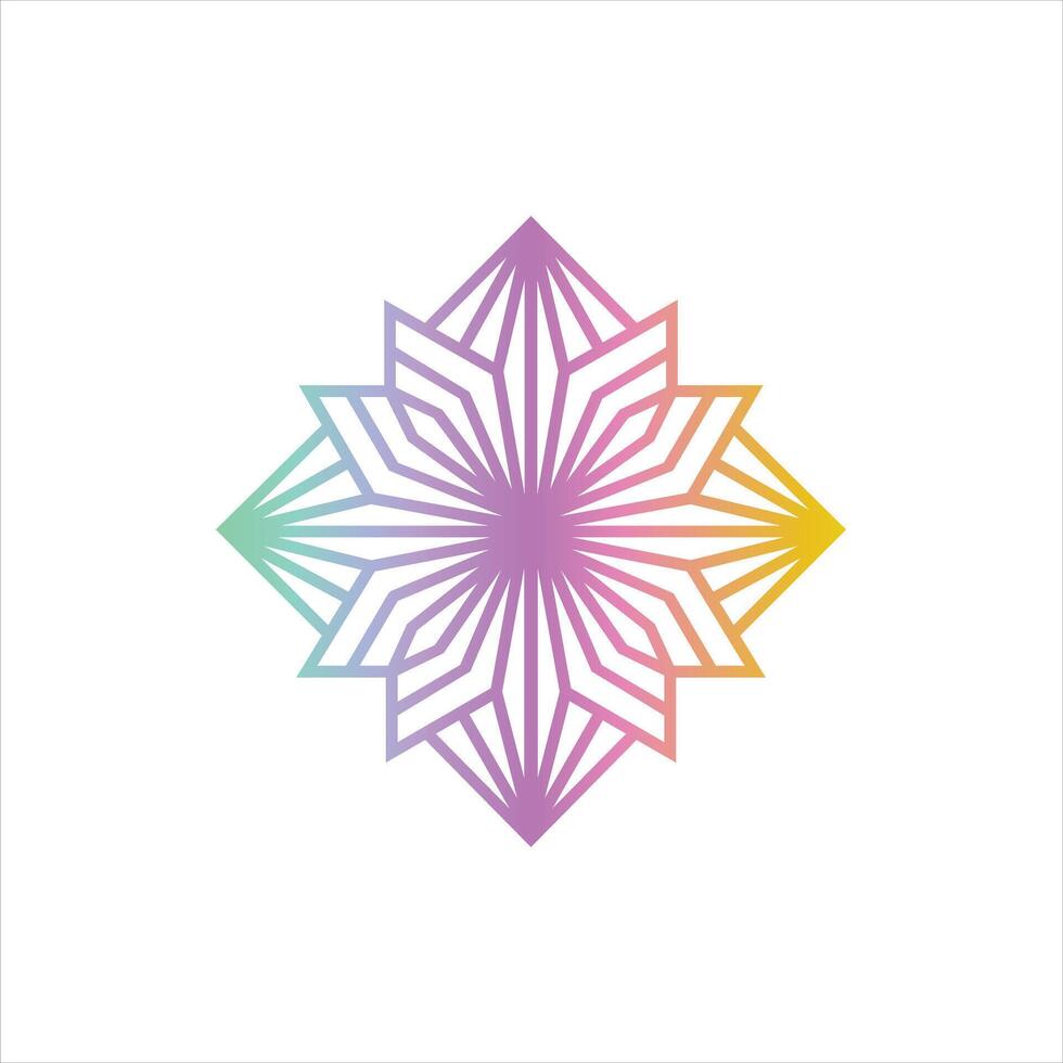 Mandala with floral patterns vector