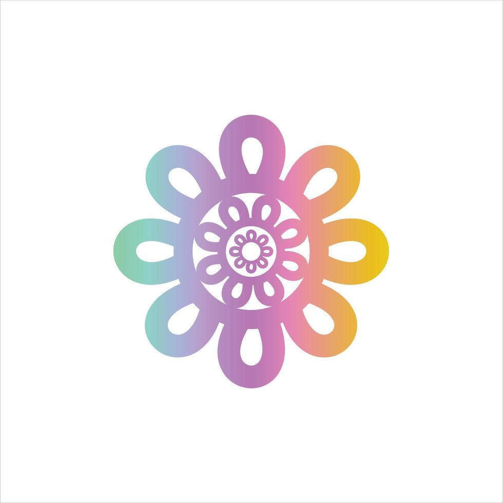 Mandala with floral patterns. Ethnic mandala with colorful tribal ornament vector