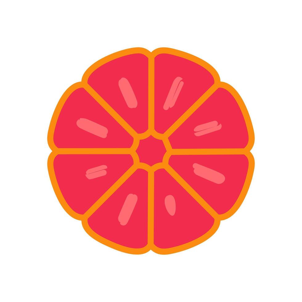 Orange fruit icon isolated on white background for your web and mobile app design. Blood orange fruit logo concept. vector