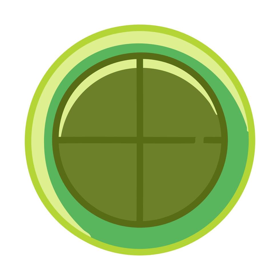 Flat illustration of green mamoncillo fruit icon for web vector