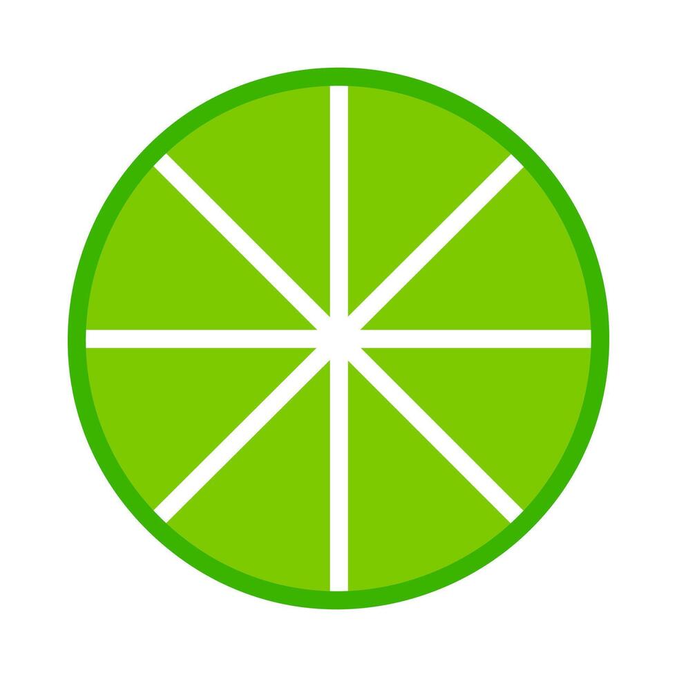 Lime flat icon on white background for web design, mobile app vector