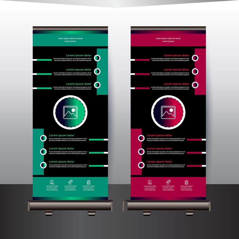 Professional exclusive business rollup banner design template Professional exclusive business rollup banner vector