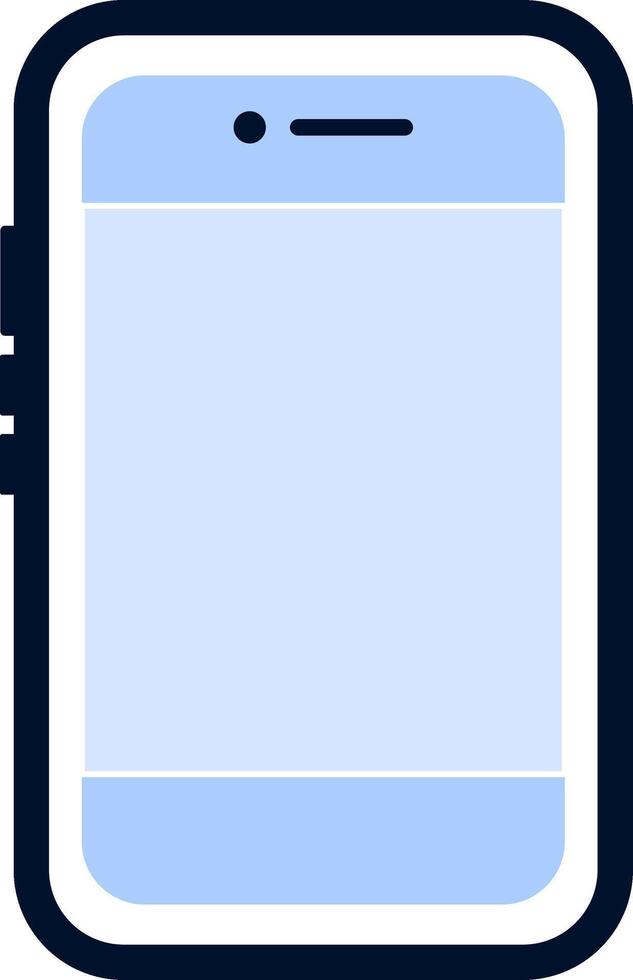 Smartphone with blank screen, device front view, mobile phone mockup, blank screen isolated, cellphone or touchscreen, mock-up for presentation, and smart phone with an empty screen isolated. vector