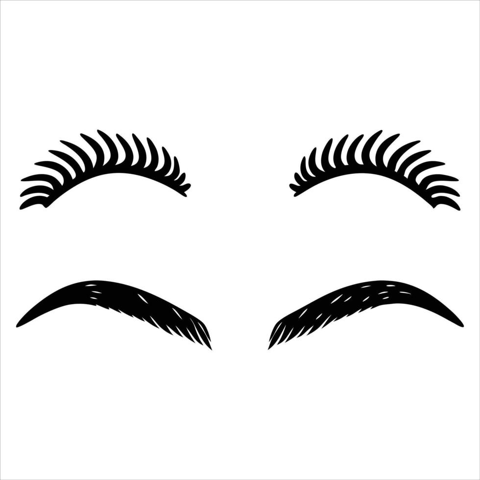 Subtle Eyebrow Silhouette vector
