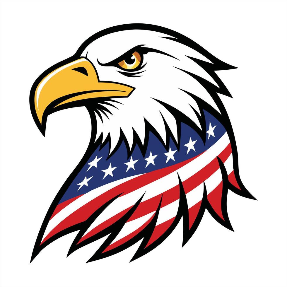 Fierce Eagle Head Illustration vector